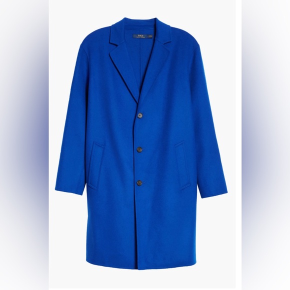 Polo Ralph Lauren Double Face Wool Blend Coat Blue Size Small - Picture 5 of 7